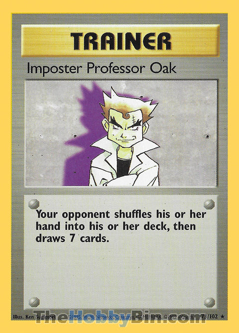 Imposter Professor Oak #73/102 Rare - Base Set Pokemon card