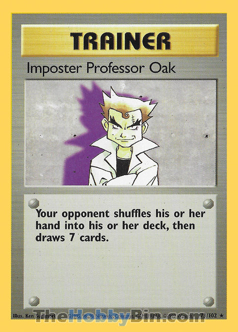 Imposter Professor Oak Base Set Unlimited  Rare #73/102