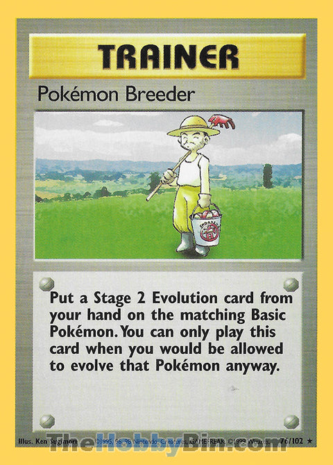 Pokemon Breeder Base Set Unlimited  Rare #76/102