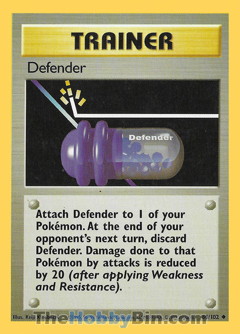 Defender #80/102 Uncommon - Base Set Pokemon card
