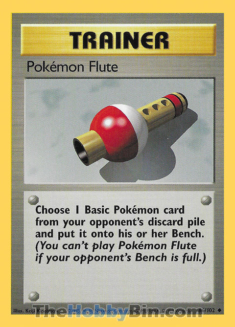 Pokemon Flute Base Set Unlimited  Uncommon #86/102