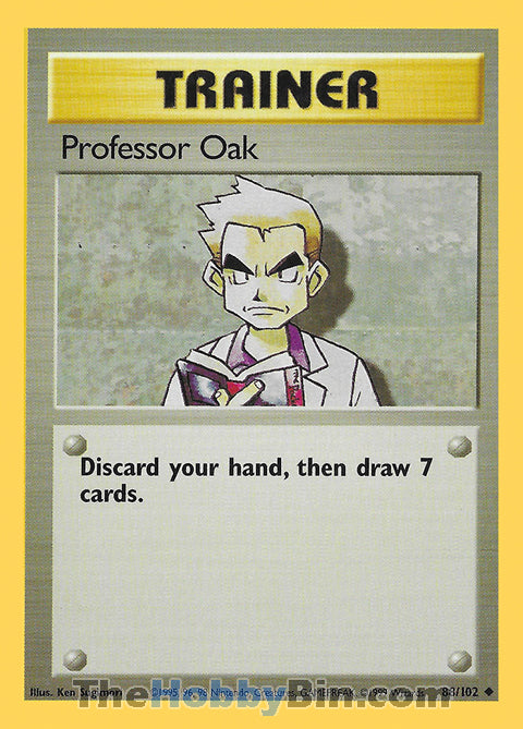 Professor Oak #88/102 Uncommon - Base Set Pokemon card