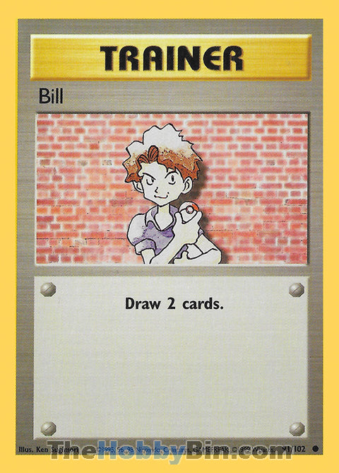 Bill #91/102 Common - Base Set Pokemon card