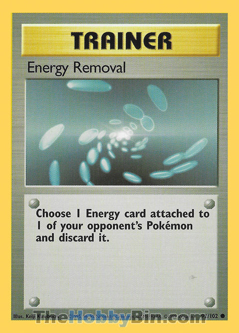 Energy Removal #92/102 Common - Base Set Pokemon card