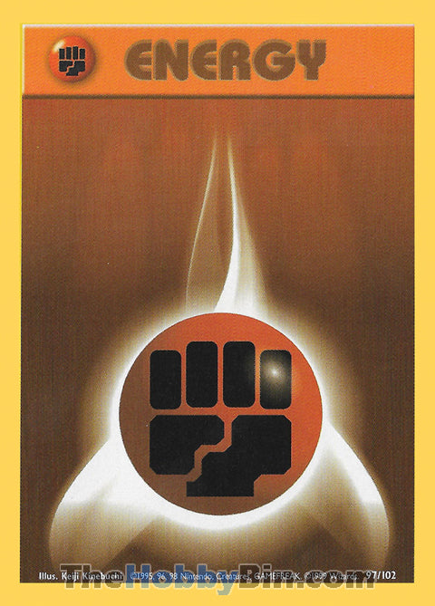 Fighting Energy #97/102 Common - Base Set Pokemon card
