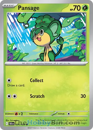 Pansage Black Bolt English Common #004/086