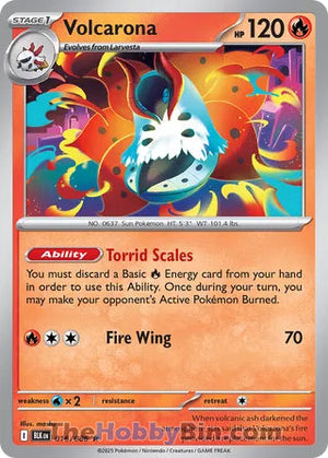 0016 Volcarona Rare Black Bolt