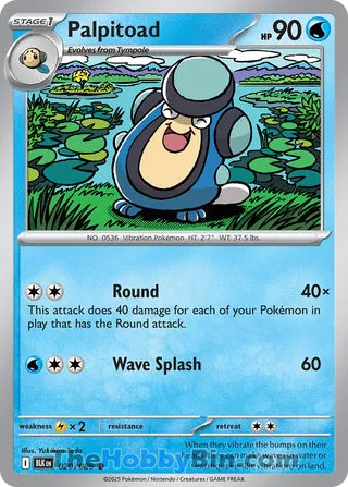 Palpitoad #020/086 Common - Black Bolt Pokemon card