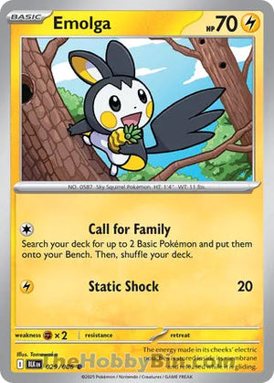 0029 Emolga Common Black Bolt