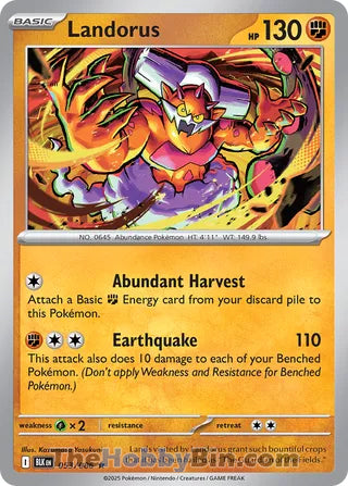 Landorus Black Bolt English Rare #053/086