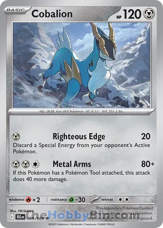 Cobalion Black Bolt English Rare #066/086