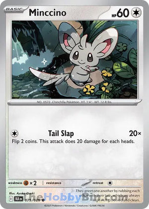 0075 Minccino Common Black Bolt