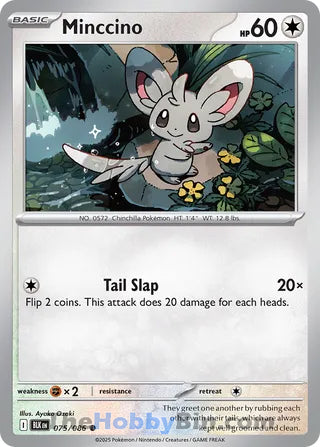 Minccino #075/086 Common - Black Bolt Pokemon card
