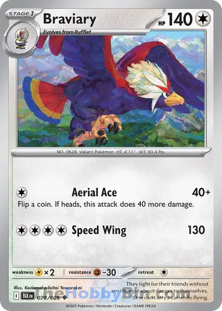 Braviary Black Bolt English Uncommon #078/086