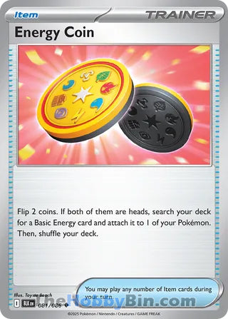 Energy Coin #081/086 Uncommon - Black Bolt Pokemon card