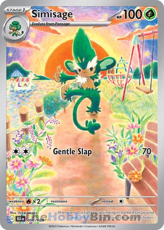 Simisage #090/086 Illustration Rare - Black Bolt Pokemon card