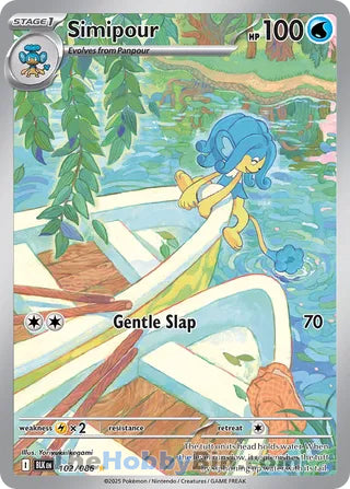 Simipour #102/086 Illustration Rare - Black Bolt Pokemon card