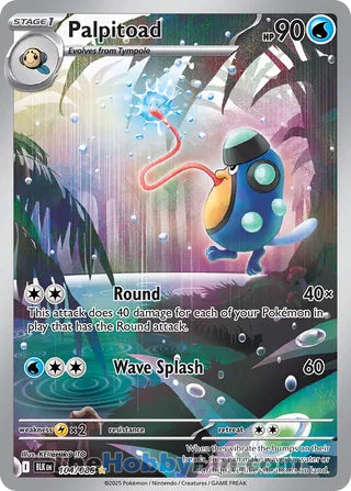 Palpitoad #104/086 Illustration Rare - Black Bolt Pokemon card