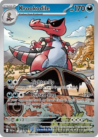 Krookodile Black Bolt English Illustration Rare #137/086