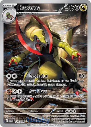 Haxorus Black Bolt English Illustration Rare #147/086