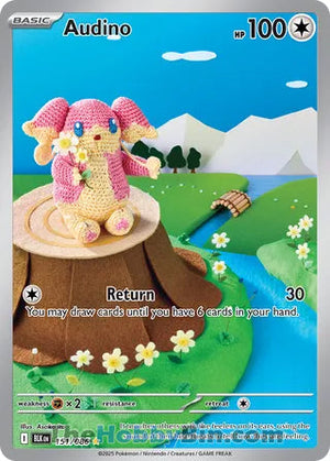 0151 Audino Illustration Rare Black Bolt