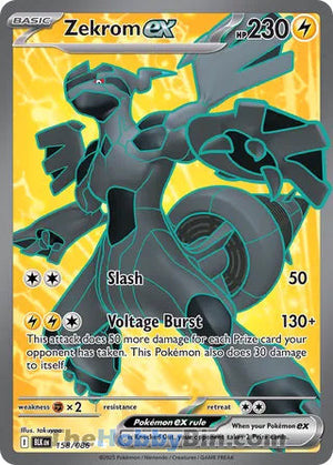 0158 Zekrom ex Ultra Rare Black Bolt