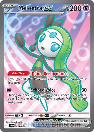 Meloetta ex Black Bolt English Ultra Rare #159/086