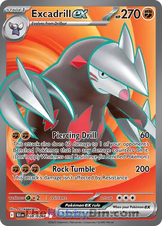 Excadrill ex Black Bolt English Ultra Rare #160/086