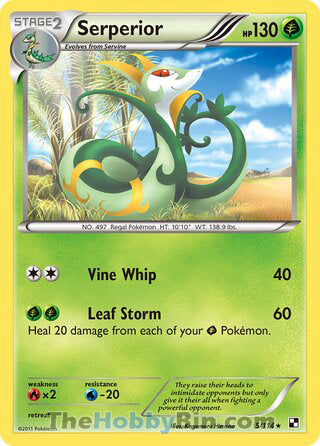 0005 Serperior Holo Rare Black and White