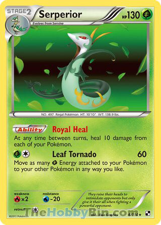 Serperior Black and White Holo Rare #6/114