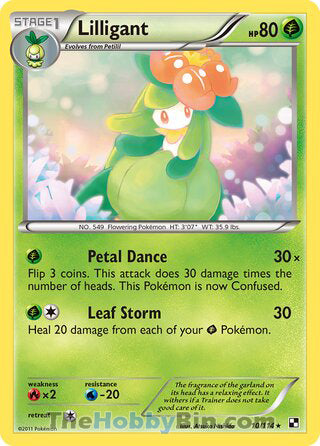 Lilligant Black and White Rare #10/114