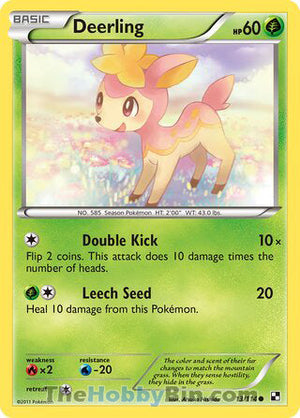 0013 Deerling Common Black and White