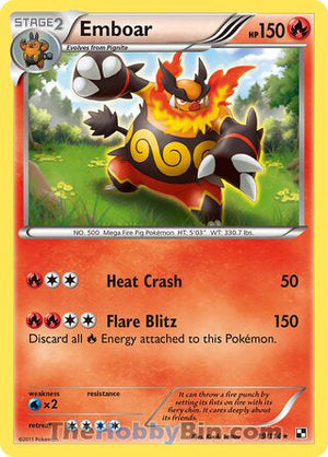 0019 Emboar Holo Rare Black and White