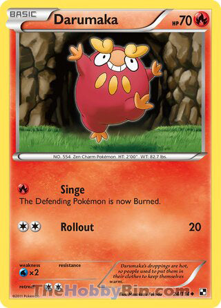 Darumaka #24/114 Uncommon - Black and White Pokemon card
