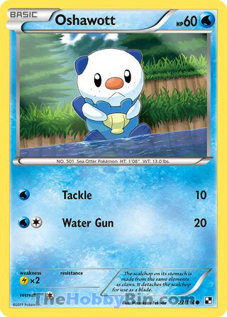 Oshawott #27/114 Common - Black and White Pokemon card