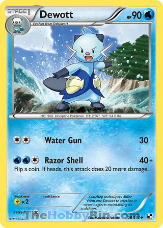 Dewott #29/114 Uncommon - Black and White Pokemon card
