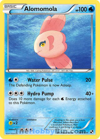 Alomomola #39/114 Rare - Black and White Pokemon card