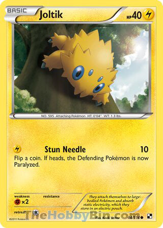 Joltik #44/114 Common - Black and White Pokemon card