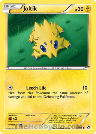Joltik #45/114 Common - Black and White Pokemon card