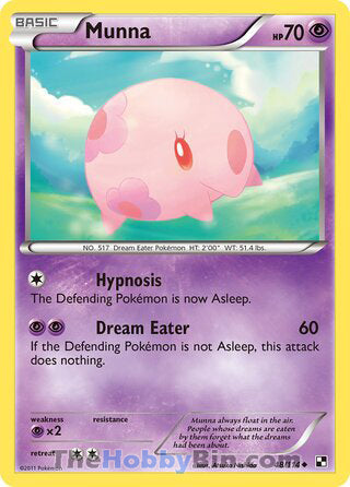 Munna #48/114 Uncommon - Black and White Pokemon card