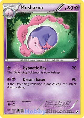 Musharna #49/114 Rare - Black and White Pokemon card