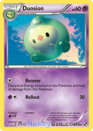 Duosion #56/114 Uncommon - Black and White Pokemon card
