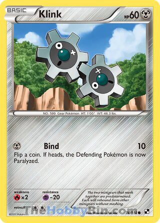 Klink #74/114 Common - Black and White Pokemon card