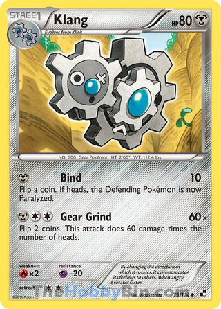 Klang #75/114 Uncommon - Black and White Pokemon card