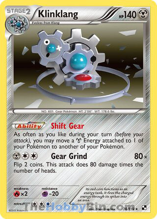 Klinklang #76/114 Holo Rare - Black and White Pokemon card