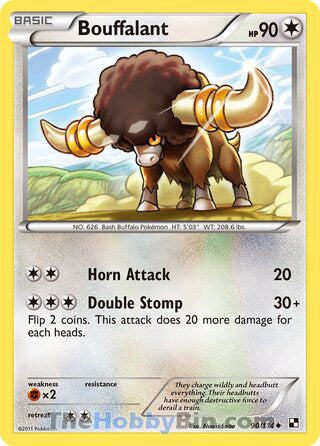 Bouffalant #90/114 Uncommon - Black and White Pokemon card