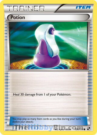 Potion #100/114 Common - Black and White Pokemon card