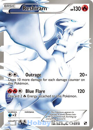 Reshiram Black and White Ultra Rare #113/114