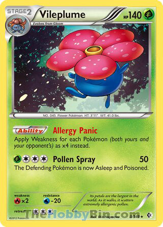 0003 Vileplume Holo Rare Boundaries Crossed