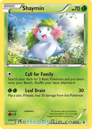Shaymin #10/149 Rare - Boundaries Crossed Pokemon card